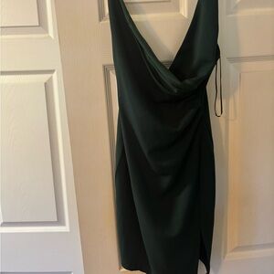 Hello Molly Dark Green Mini Dress